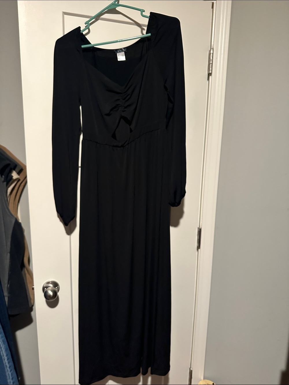 Venus Long Sleeve Maxi Dress with Peep hole Front NWOT